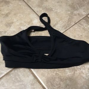 Halter Black Sports Bra